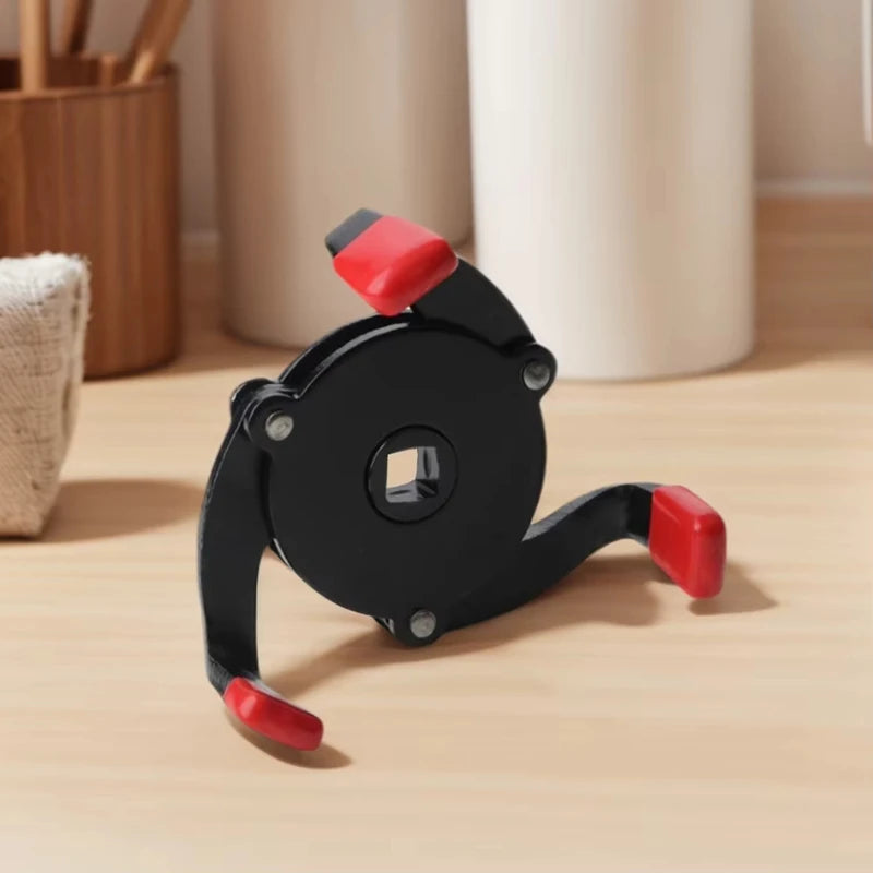 WISH Universal Oil Filter Wrench Adjustable 3 Jaw Oil Filter Removal Tool Three-Jaw Filter Wrench For Car Removing Oil Filter Oasis Select