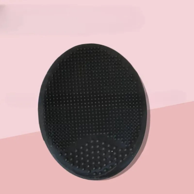1/2/3/4pcs Silicone Face Wash Brush Clean Pores Baby Shampoo Brush Baby Bath Brush Soft Hair Round Shampoo Comb Home Use Oasis Select 1pcs black