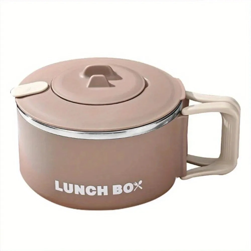 Stainless Steel Microwave-Safe Lunch Box with Lid - Lightweight, Portable Bento Bowl for School, Office, and Outdoor Use Oasis Select Light Coffee 1