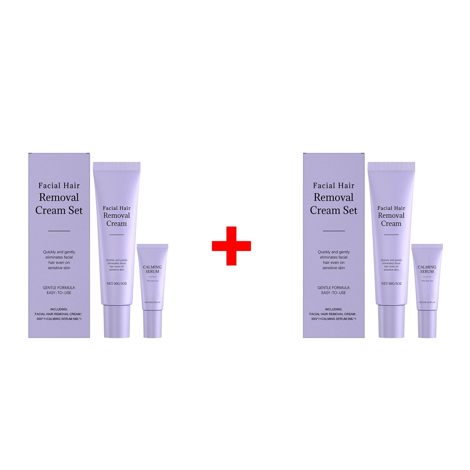 Facial Hair Removal Cream Set Painless Hair Removal Gentle and Non-irritating Remove Mustache Smoothing Moisturizing Face Care Oasis Select 2 Set