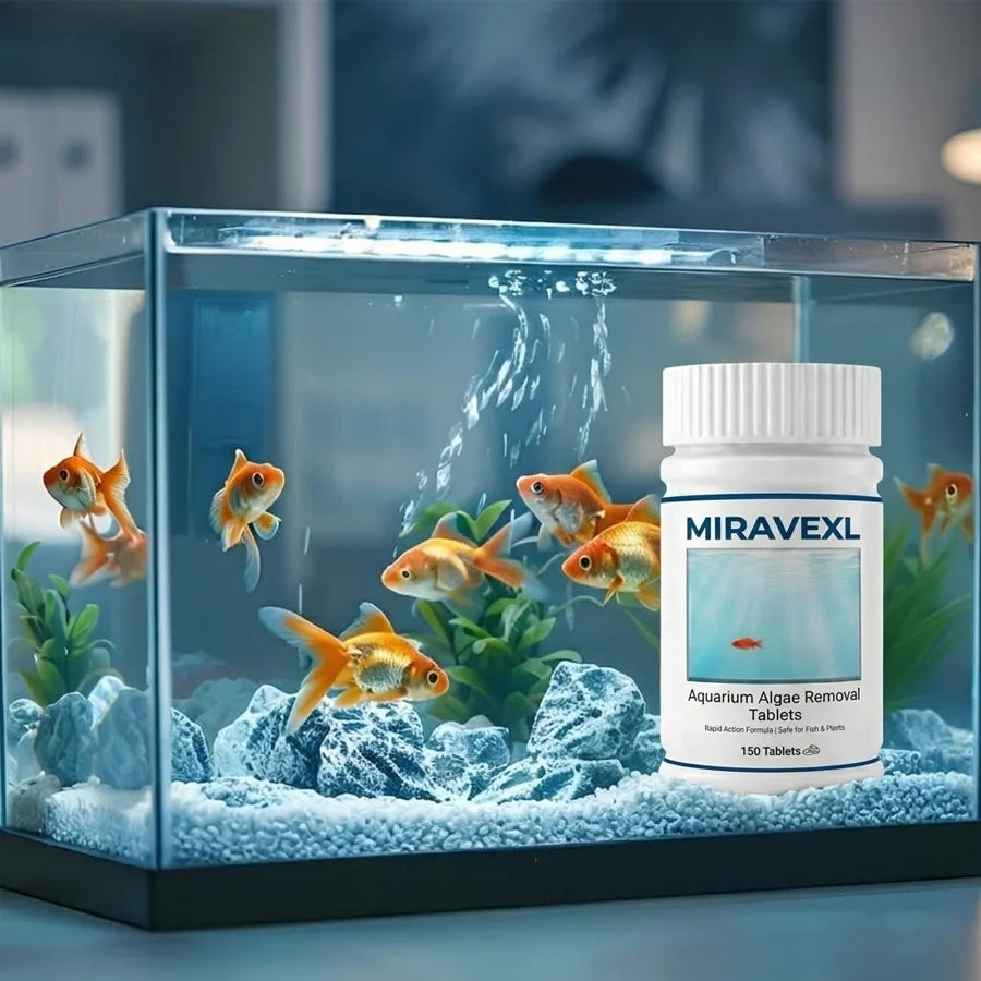 MIRAVEXL Aquarium Algae Control Tablets, Fast Acting Fish Tank Cleaner for Moss Sludge & Green Water, Safe for Fish, 150pcs Oasis Select