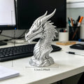 Fantasy Dragon Head Bust Statues 3D Printed Medieval Dragon Sculptures Mini Figurines Bookshelf Office Desktop Gothic Home Decor Oasis Select Halfosaurus