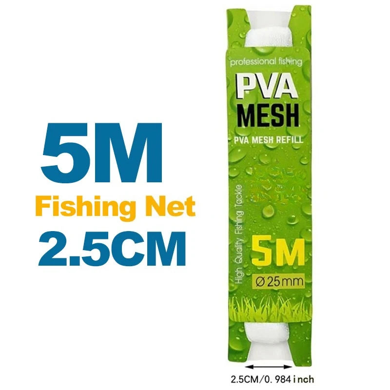 High-Quality 5M Mesh Water-soluble Fishing Nest 18/25/37/44MM Environmental Carp Fishing Feeder European Fishing Accessories Oasis Select 25mm