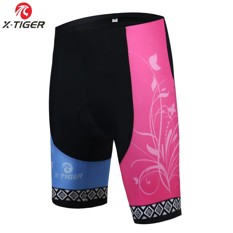 X-Tiger Women's Cycling Shorts Shockproof MTB Mountain Bicycle Shorts Breathable Lycra Sport Cycling Clothes Oasis Select XW-DK-15301 XL