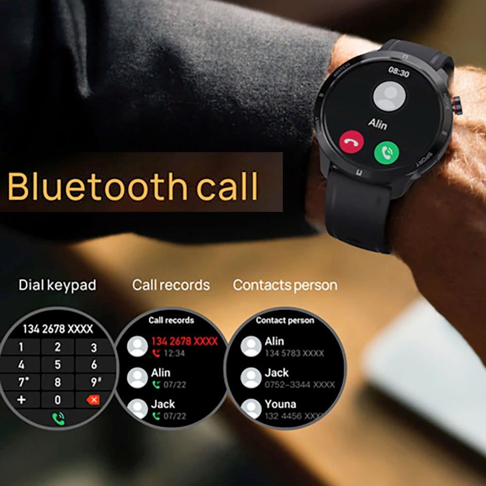 New Men 1.43" AMOLED Screen Blue Tooth Call Smart Watch 100+ Sports Heartrate Health Monitoring Women Smartwatch Waterproof Oasis Select