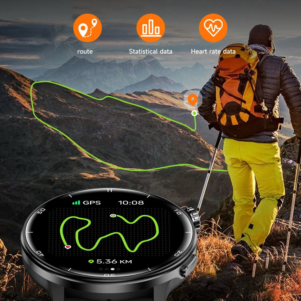 GPS Smart Watch Men Compass Women Amoled Display BT Call Outdoor Smartwatch Waterproof Sports Health Detection Altitude Pressure Oasis Select