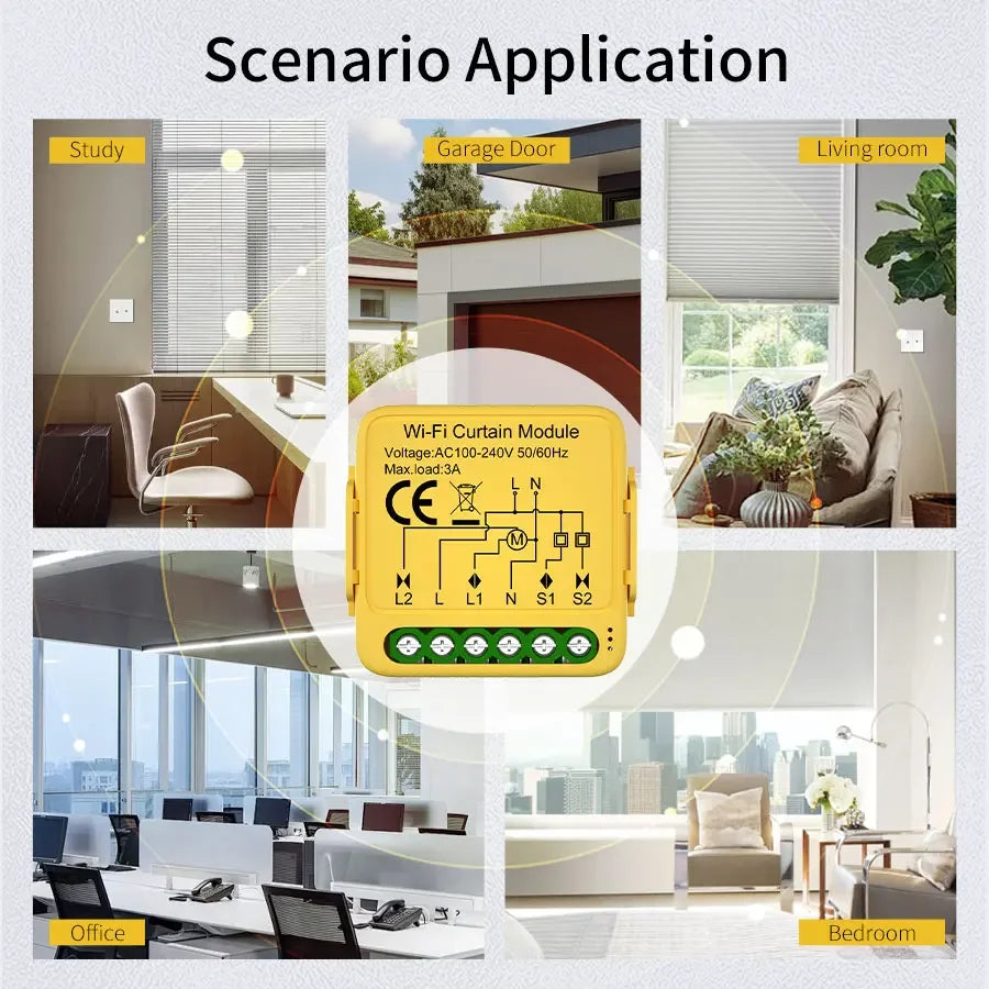 Tuya WiFi Smart Curtain Switch – Alexa & Google Home Smart Curtain Switch Oasis Select