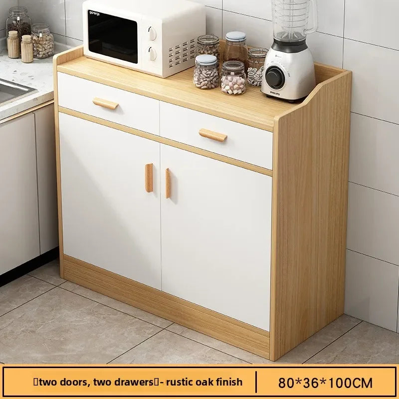 Multi-functional Household GoodsSide Cabinet, Kitchen Against The Wall, Large Capacity Storage Rack, Floor-to-ceiling Locker Oasis Select Oak 2-2