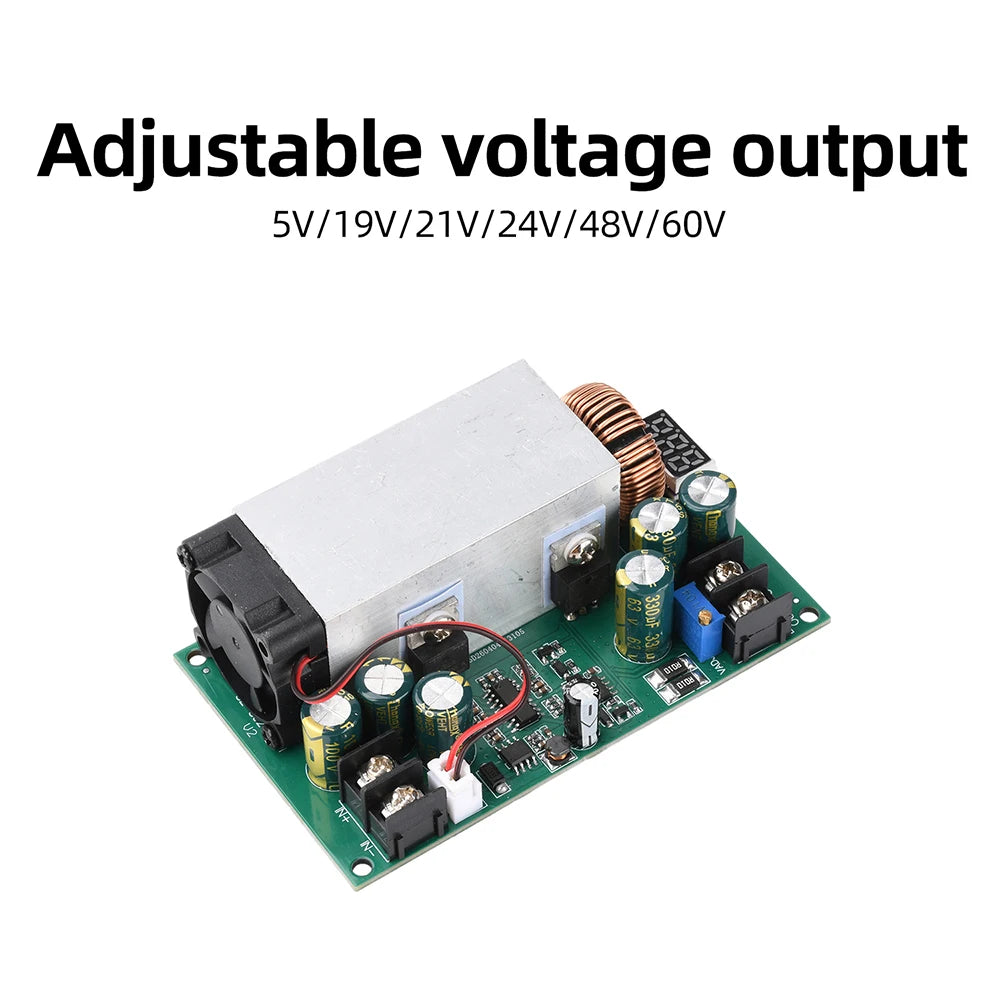 DC12V-75V 600W 25A DC-DC Adjustable Step Down Module 12V-75V to 5V-50V Buck Converter with Digital Voltage Power Supply Board Oasis Select