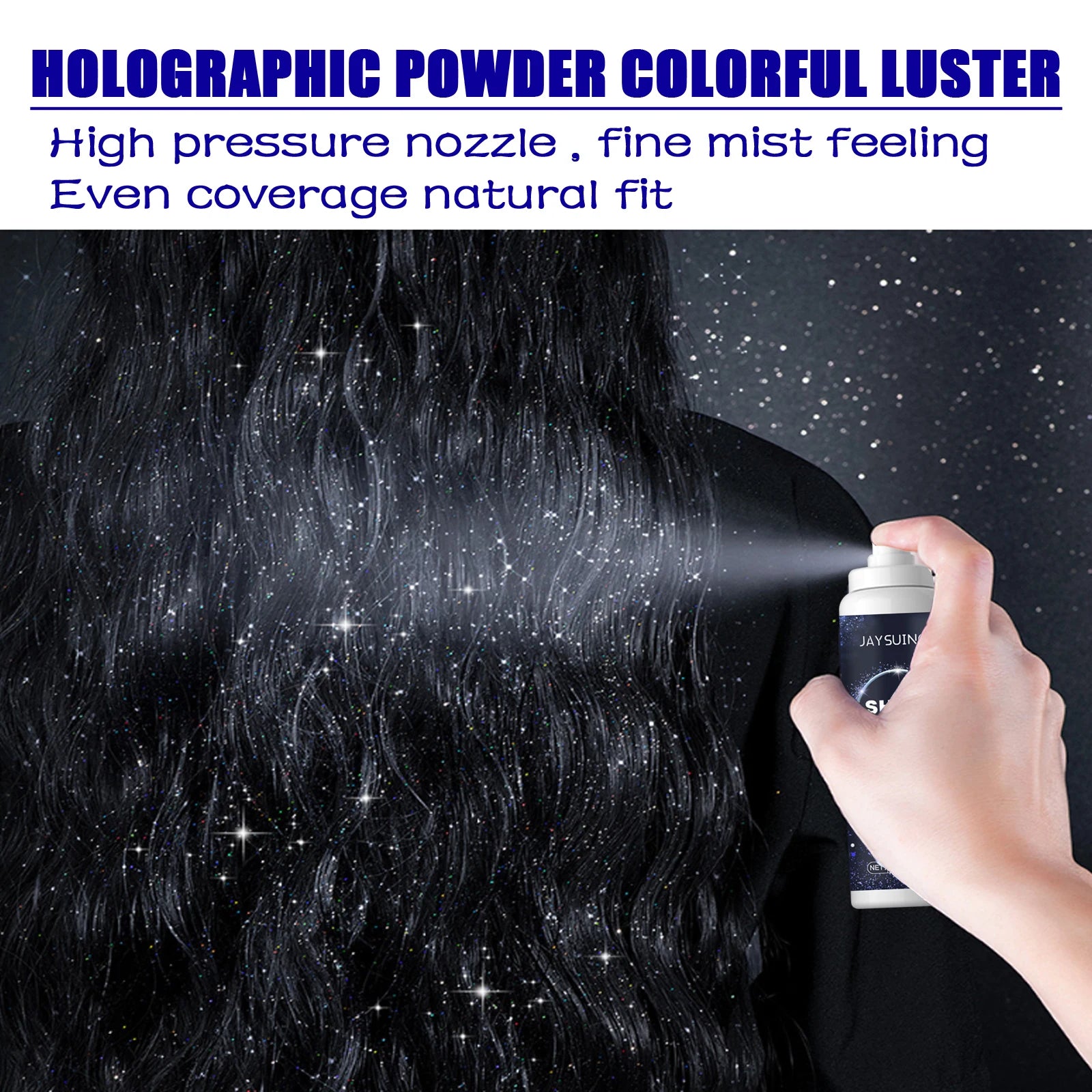 Highlighter Powder Spray Diamond Quick-Drying Waterproof Longlasting Brightening Face Hair Clothes High Gloss Body Glitter Spray Oasis Select