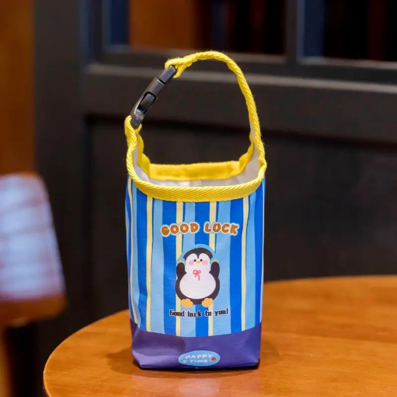 Cartoon Water Bottle Carrier Bag Adjustable Buckle Baby Stroller Bottle Cup Holder Universal Daily Use School Outdoor Trips Oasis Select A3