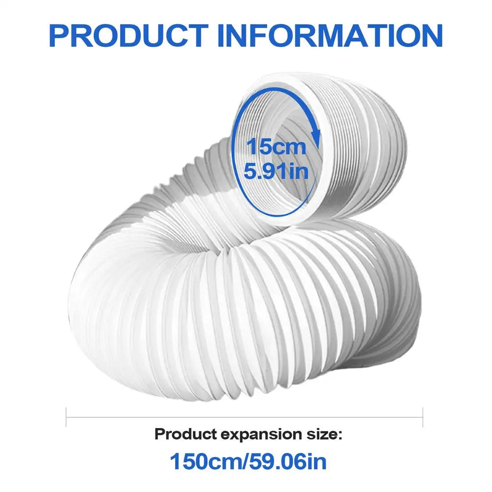 AC Exhaust Hose AC Exhaust Vent Hose Adjustable Length High Strength Tube Part Portable Flexible Conditioner Exhaust Hose Tube Oasis Select 15cm