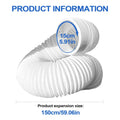 AC Exhaust Hose AC Exhaust Vent Hose Adjustable Length High Strength Tube Part Portable Flexible Conditioner Exhaust Hose Tube Oasis Select 15cm