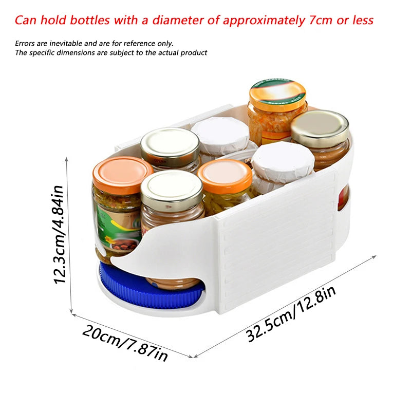 360° Rotating Turntable Organiser – Fridge & Cabinet Spice Rack