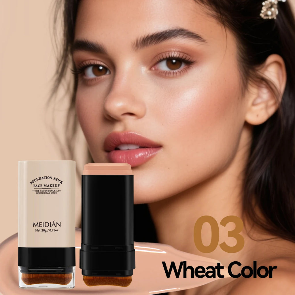 Moisturizing Foundation Stick – Lightweight Long-Lasting Makeup Foundation Stick Oasis Select 03 Wheat Color