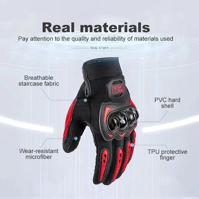 Motorcycle Gloves Black Racing Genuine Leather Motorbike Road Riding Team Glove Men Summer Winter Cycling Gloves Oasis Select