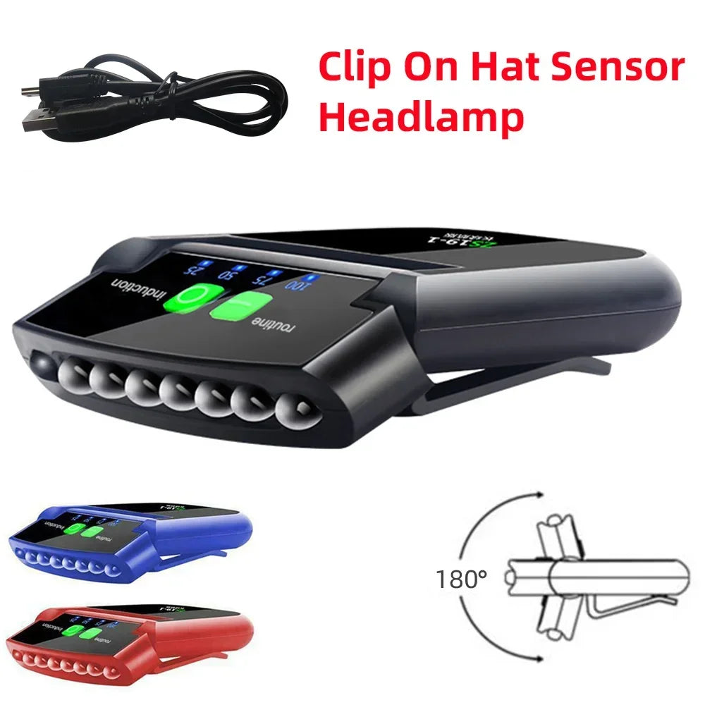 ESMARTER USB Rechargeable LED Clip-On Cap Headlamp | Camping