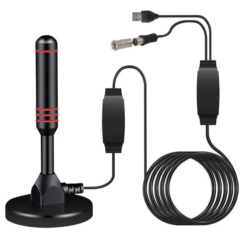 Ground wave high-gain digital TV antenna, indoor DTMB household suction cup DVB-T HDTV antenna Oasis Select black