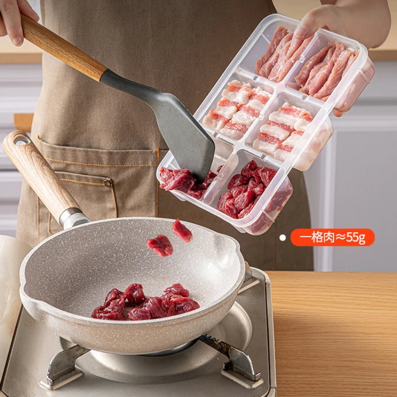 Refrigerator frozen meat division box Freezer room division storage box Prepared food box fresh-keeping box Oasis Select