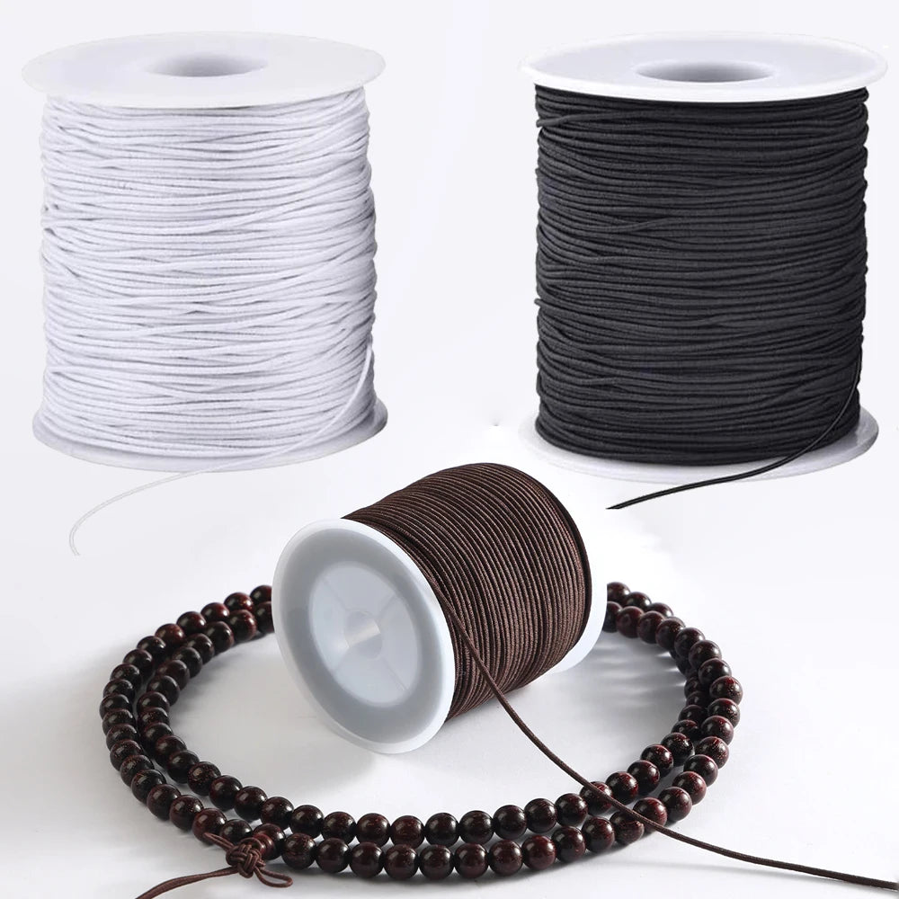 50M/Roll Elastic Cord 1mm Stretchy String Sturdy Bracelet String Elastic String for Bracelets Jewelry Making DIY Crafts Beading Oasis Select