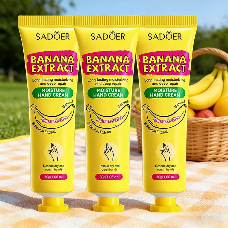 Sadoer Banana Hand Cream – Moisturizing & Brightening Set Hand Cream Set Oasis Select