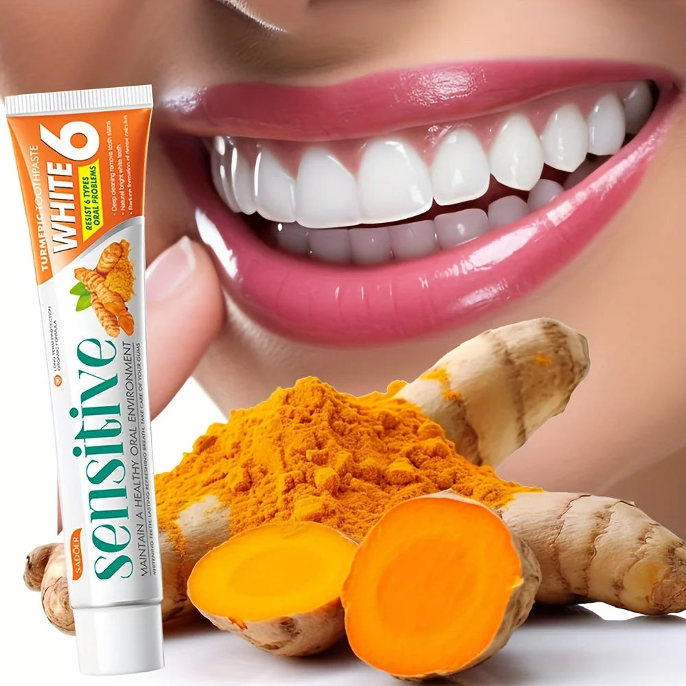 Turmeric Whitening Toothpaste – Deep Clean & Fresh Breath 100g Whitening Toothpaste Oasis Select
