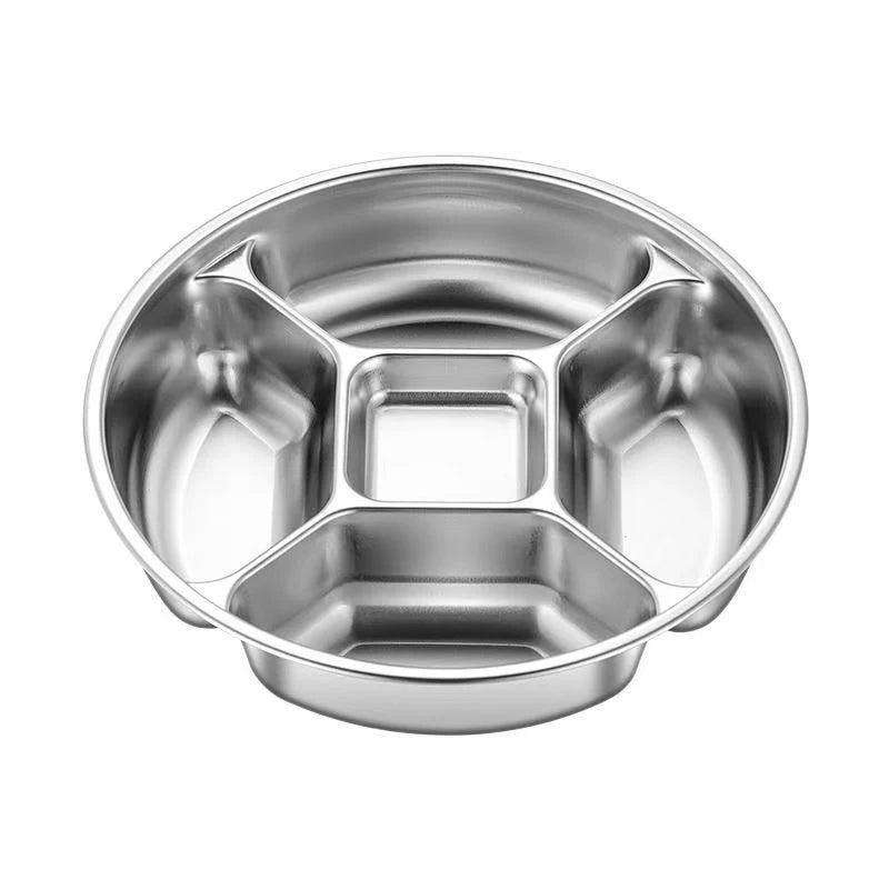 Stainless Steel Divider Tray Kitchen Cooking Food Preparation Plate Condiment Plate Oasis Select A