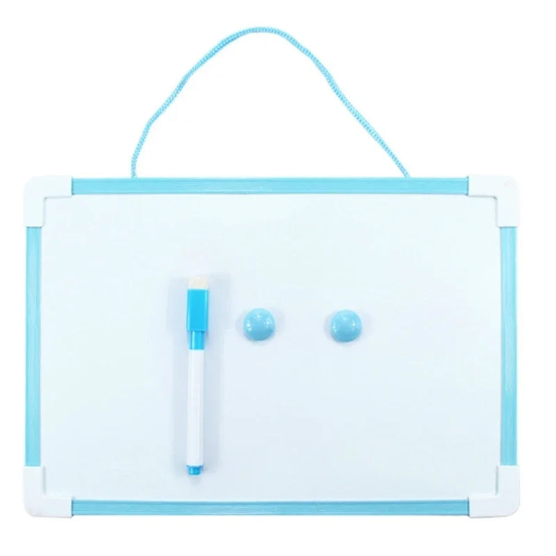 Magnetic Whiteboard with Marker and Magnets Set, Double-Sided Erasable Whiteboard Kids Drawing Board Hanging Memo Board Oasis Select Blue