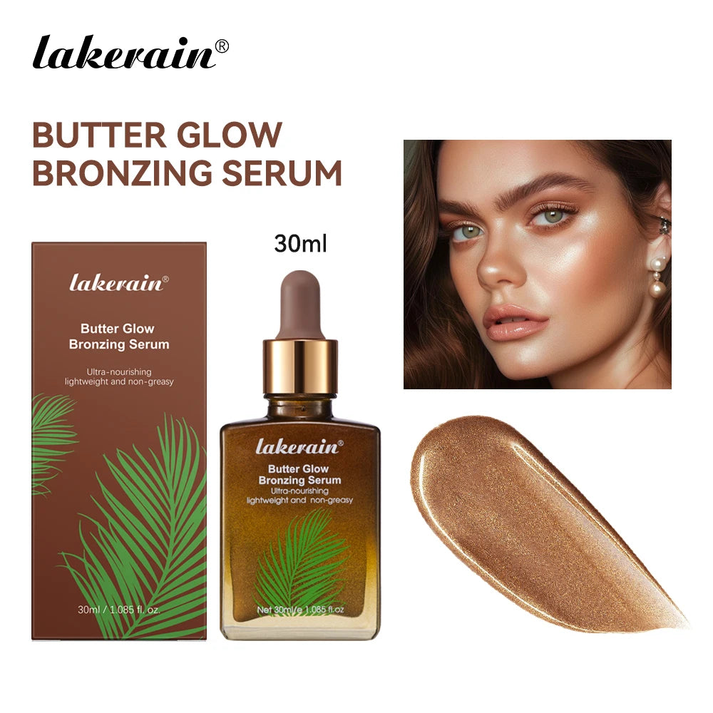 Butter Glow Bronzing Serum Lightweight Radiance Boosting Bronzer Essence Non-Greasy Sunkissed Natural Glow Flawless Bronze Finis Oasis Select 1 pc