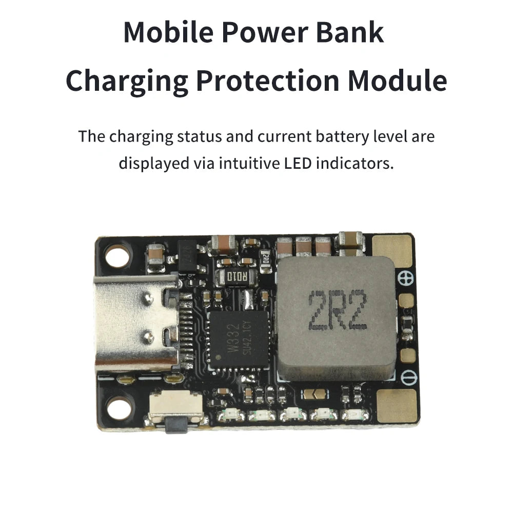 3.7V Lithium Battery Charge Discharge Module 18W Fast Charging with LED Display Type C Interface for Drone Power Bank Protection Oasis Select