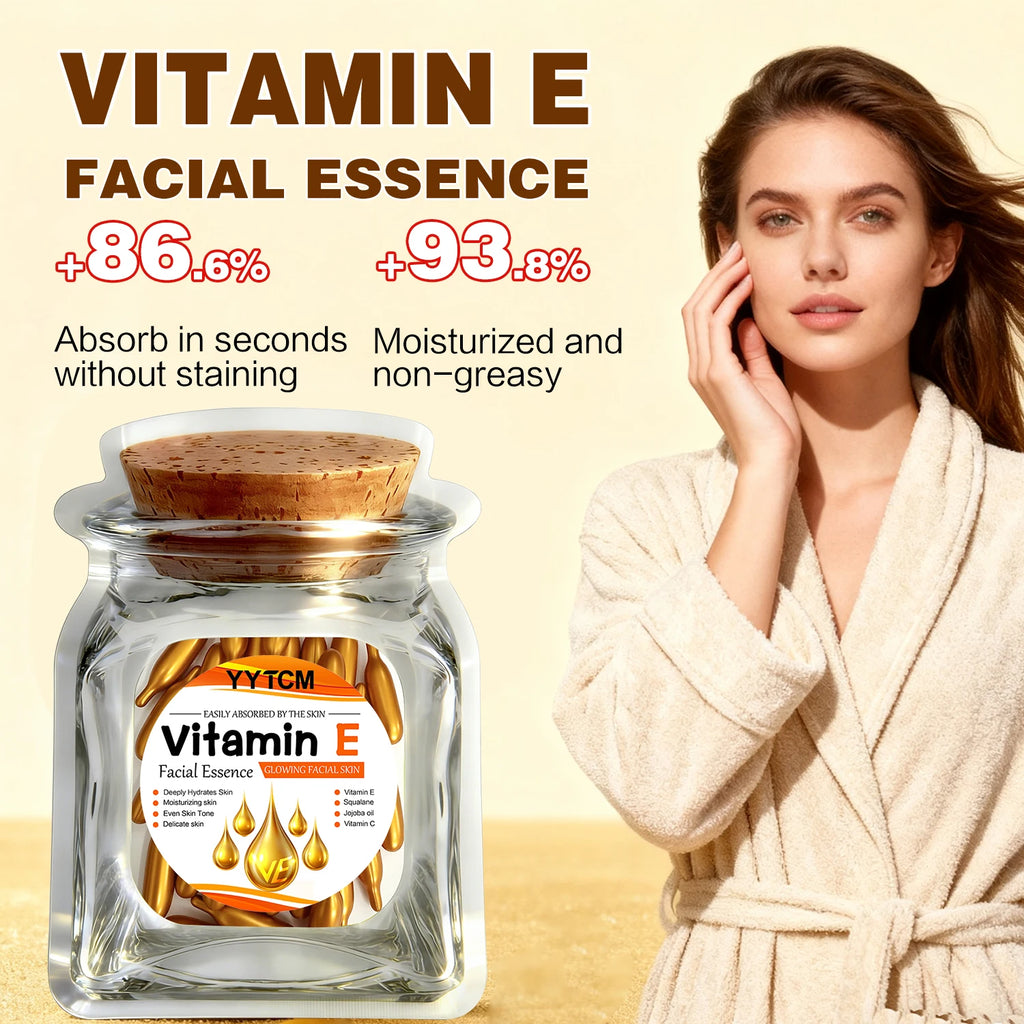 Vitamin E & Squalane Moisturizing Capsule Essence Serum Face Serum Capsules Oasis Select