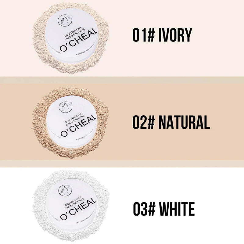 O'CHEAL Loose Setting Powder – Oil Control & Waterproof Matte