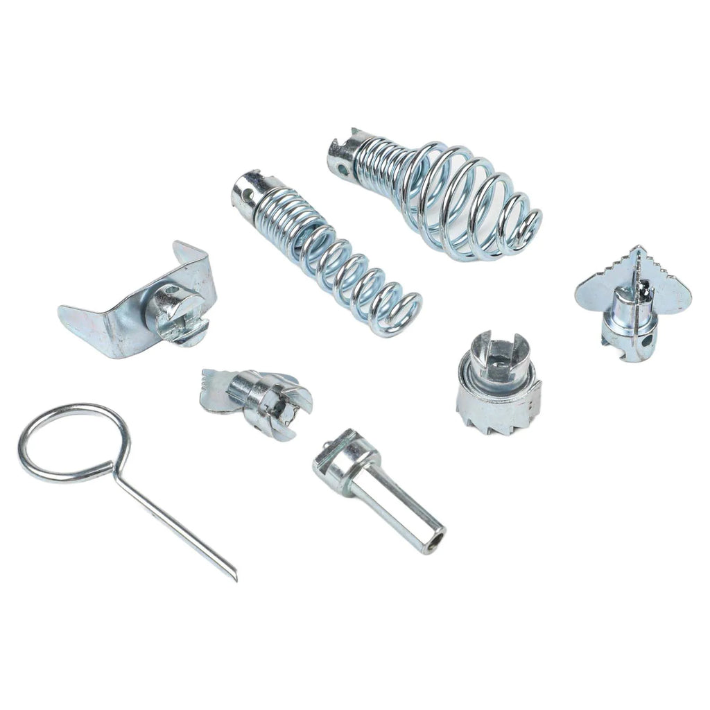 Pipe Cleaning Spiral With 6 Interchangeable Cutting Heads Pipe Unclogging Tool For Electric Pipe Cleaning Machine Oasis Select