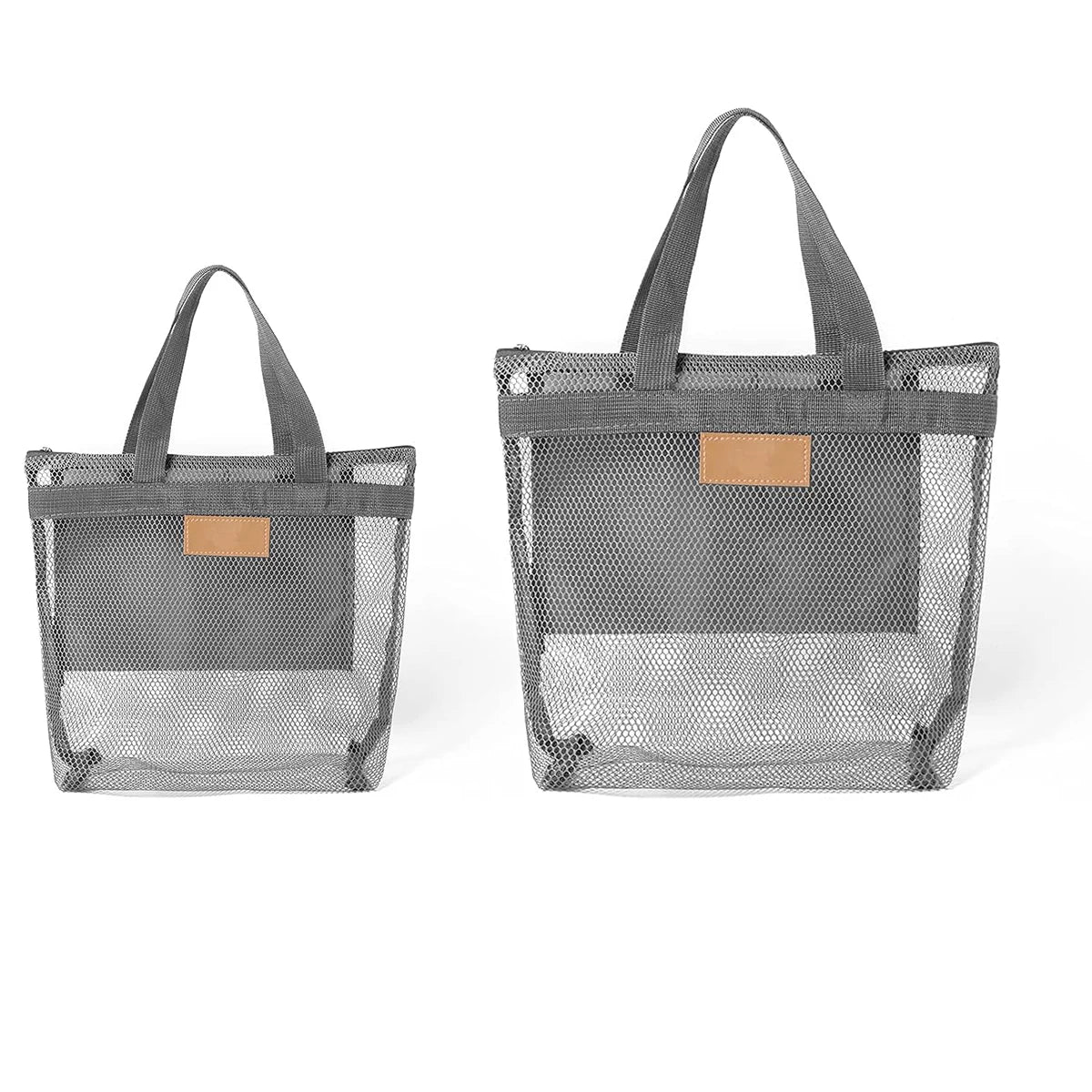 2/4 PCS Mesh Shower Caddy with Zipper Quick-Dry Wet Gear Bag for Swim Gym Beach See-Through Organizer for Toiletries Oasis Select 2pcs