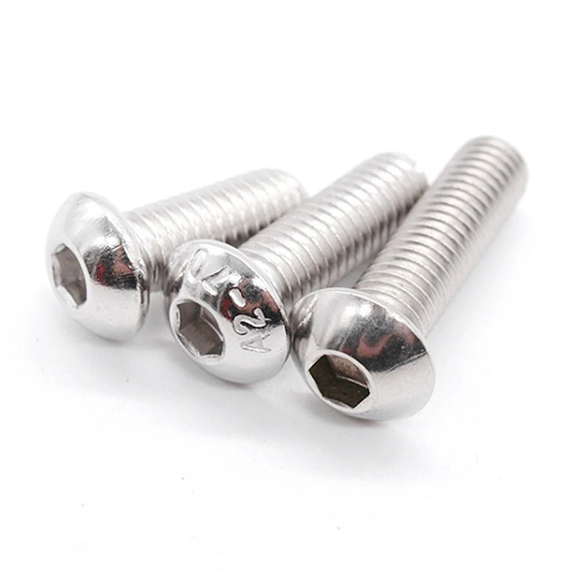 Stainless Steel Screw Button Round Pan Head Screws Hexagon Socket Screw Bolt Nut Washer Set Box Kit Hexagon Socket Screw Oasis Select