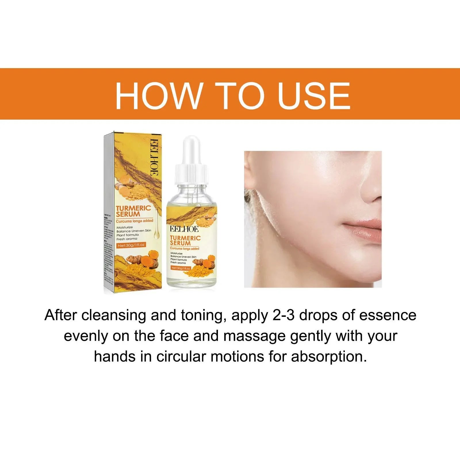 EELHOE Turmeric Serum – Dark Spot, Anti-Wrinkle & Brightening Face Brightening Serum Oasis Select