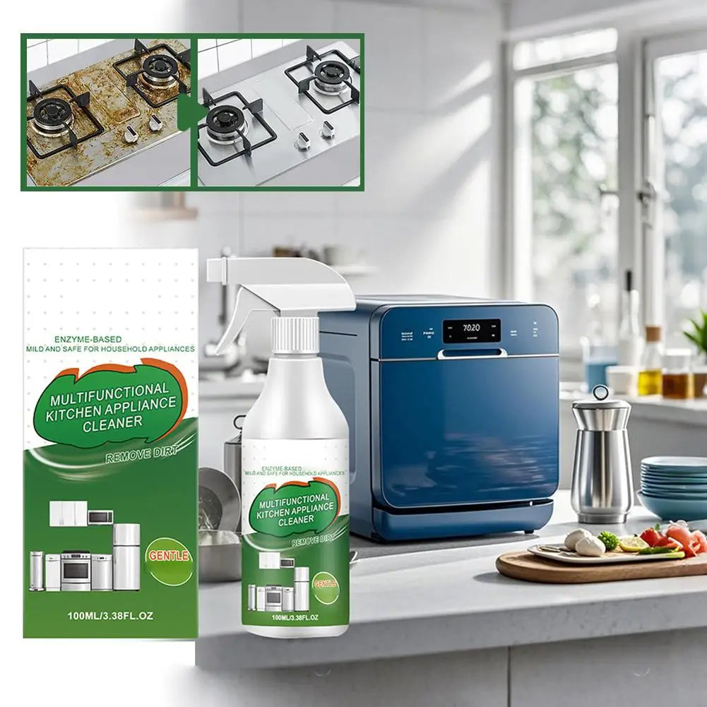 Kitchen Degreaser All-Purpose Heavy-Duty Powerful Refrigerator Cleaner Spray Protect Hand During Cleaning for Oven Counter Stove Oasis Select