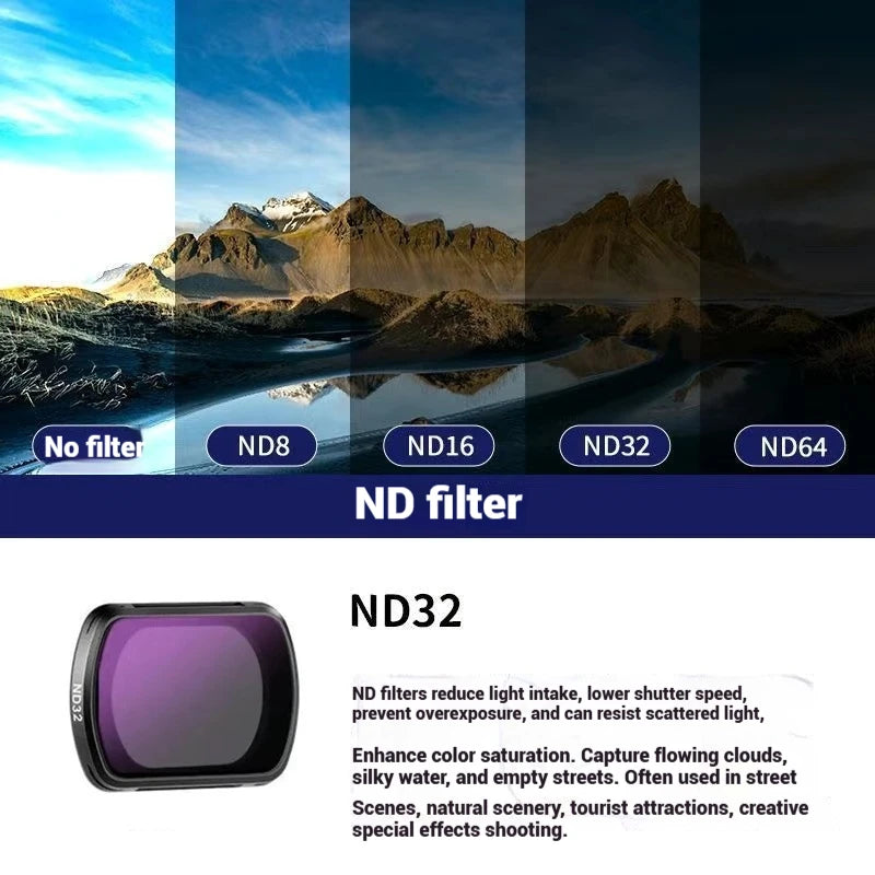 DJI Osmo Pocket 3 & 4 Filter Set – CPL ND Black Mist Wide
