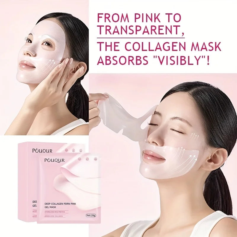 Pink Collagen Face Mask – Firming & Moisturizing 5-Pack Collagen Face Mask Oasis Select