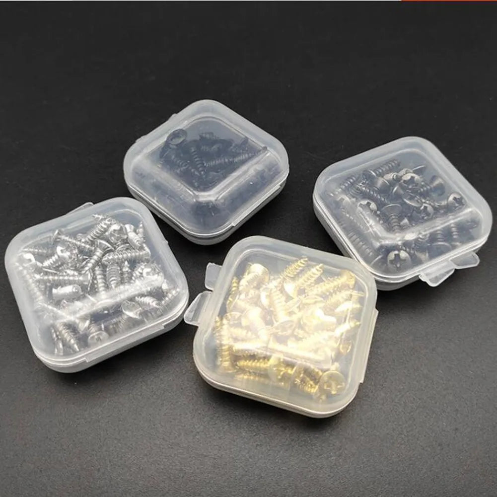50Pcs Guitar Pickguard Screws With Box For ST Electric Guitar Bass Metal Pick Guard Scratchplate Screws Bolts Set Accessories Oasis Select