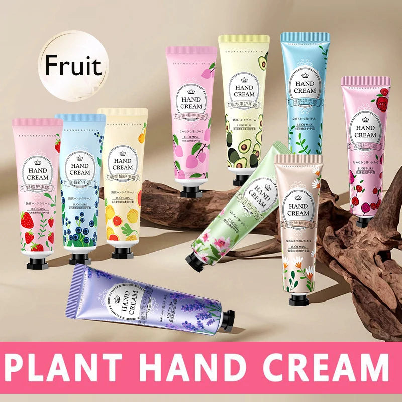 Plant Fruit Hand Cream 30g Natural Fragrance Moisturizing Hand Lotion for Dry Cracked Hands, Deep Repair Smooth Hand Care Cream Oasis Select