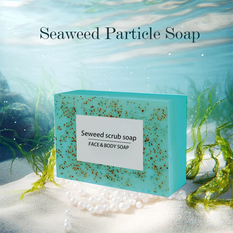 Seaweed scrub particle soap is rich in vitamin E. It contains olive oil, which gently cleanses the face, moisturizes and hydrate Oasis Select