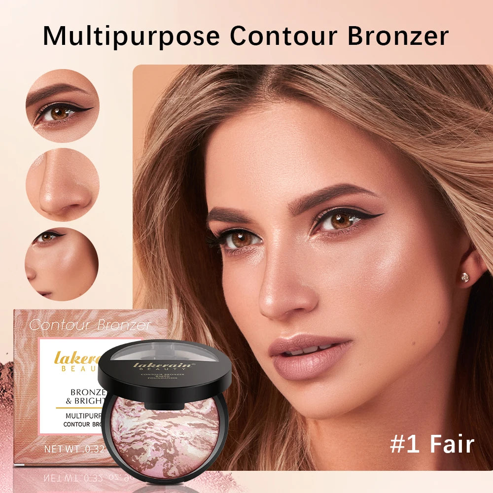 Demi Matte Natural Finish Baked Brighten Color Correcting Powder Foundation Buildable Light to Coverage Oil Control Makeup Oasis Select
