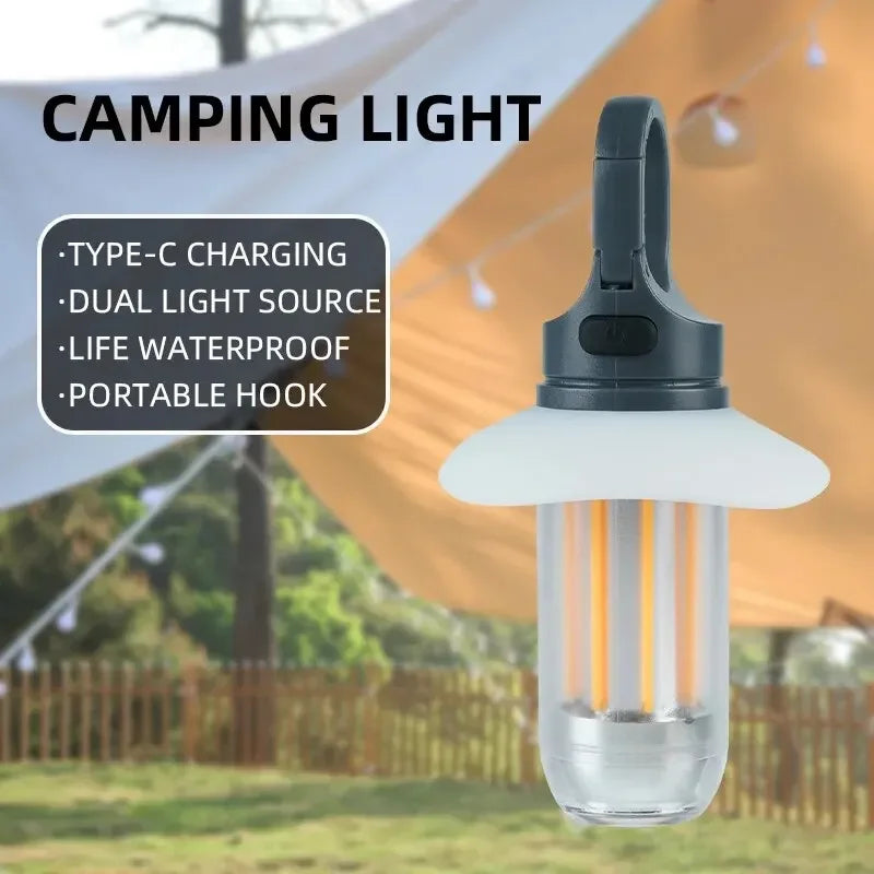 Rechargeable LED Portable Light Super Bright Flashlight Camping Light Work Light 5 Lighting Modes Waterproof Outdoor Light Oasis Select