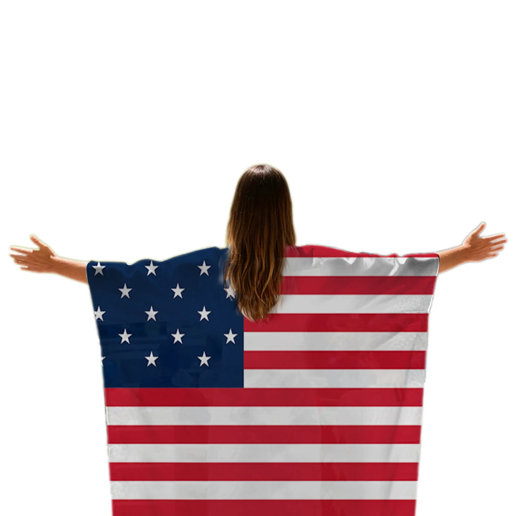 2026 World Cup Football Flag Cape | Wearable Fan Shawl