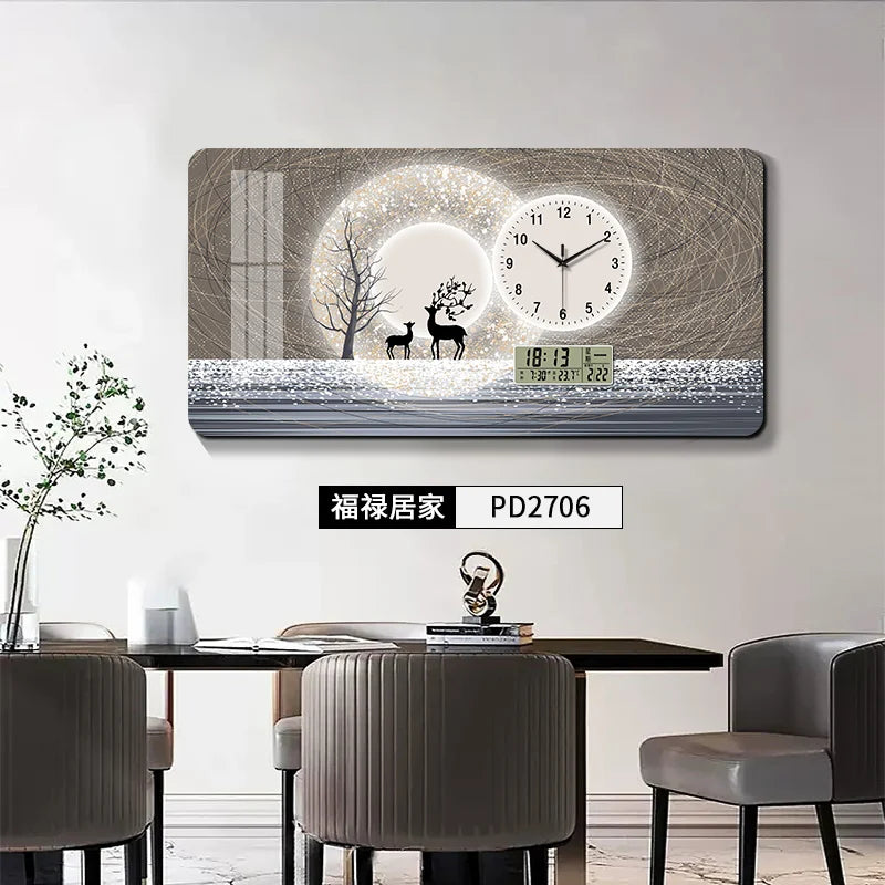 Perpetual Calendar Large Size Electric Meter Box Decorative Picture Wall Clock Distribution Box Block Decorative Wall Clock Oasis Select PD2706 85x45cm