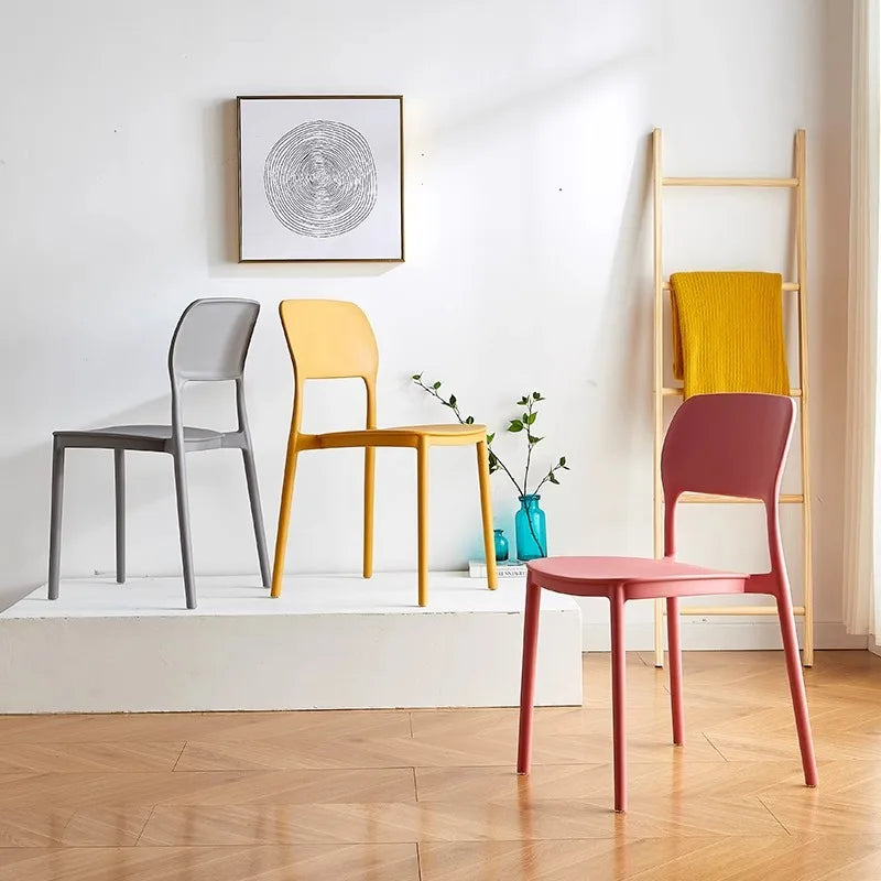 Chair Household Plastic Dining Chair Back Chair Thickened White Commercial Dining Table Chair Bedroom Outdoor Sedentary Oasis Select