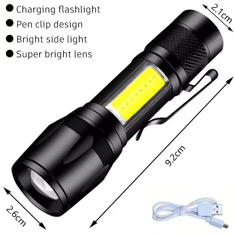 KDULIT Super Bright LED Flashlight | IP67 Waterproof Type-C