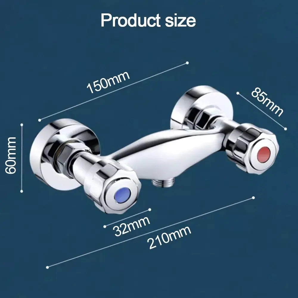 Modern Metal Out Water Inlet Valve Double Control Hot and Cold Double Shower Faucet Valve Wall Mounted Diverter Valve Oasis Select