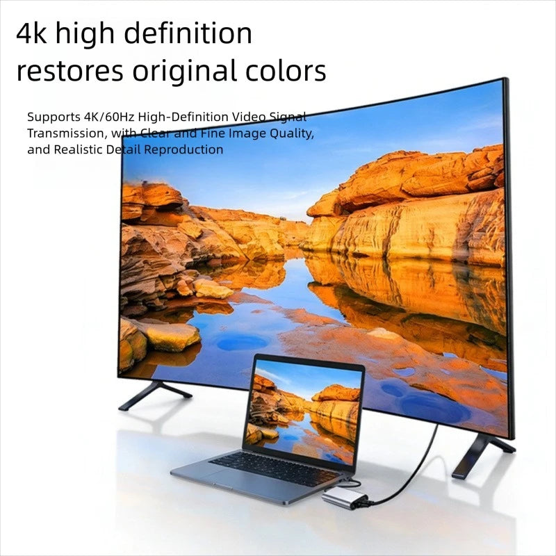 Type C to HDMI-compatible Cable USB C to HDTV Converter HD 4K USB 3.1 HDTV Cable Adapter for MacBook Chromebook Samsung Xiaomi Oasis Select
